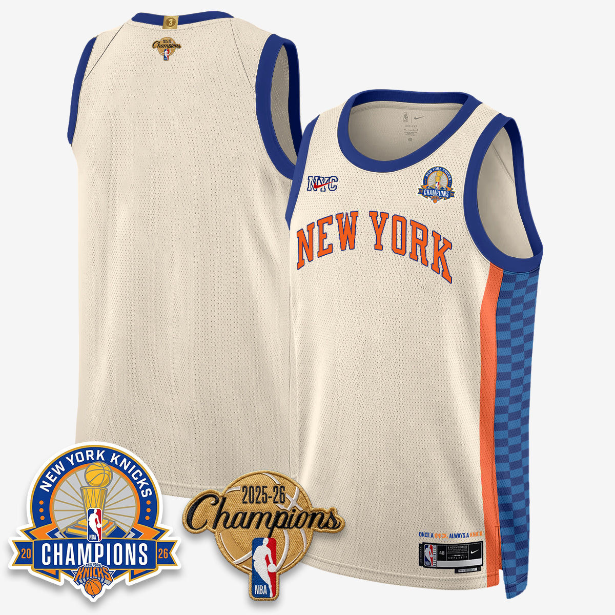 NYK 2026 Basketball Champions Special Edition Vapor Jersey V2- Stitched-DTD
