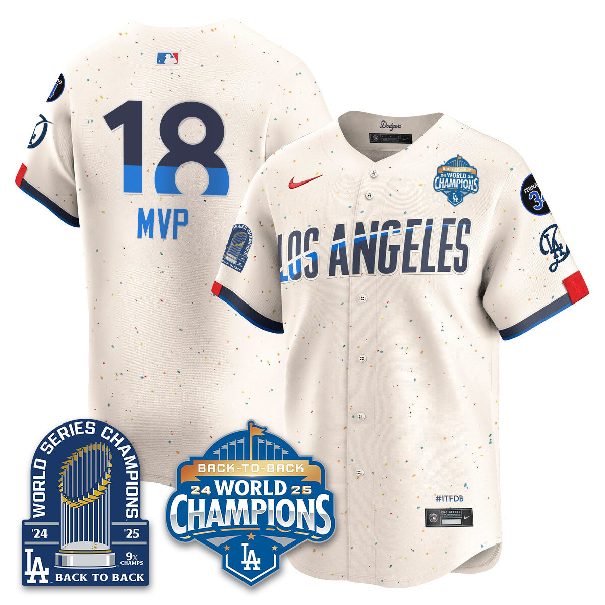 LAD Alternate  Vapor Limited Jersey - 9x Champs - All Stitched-DTD