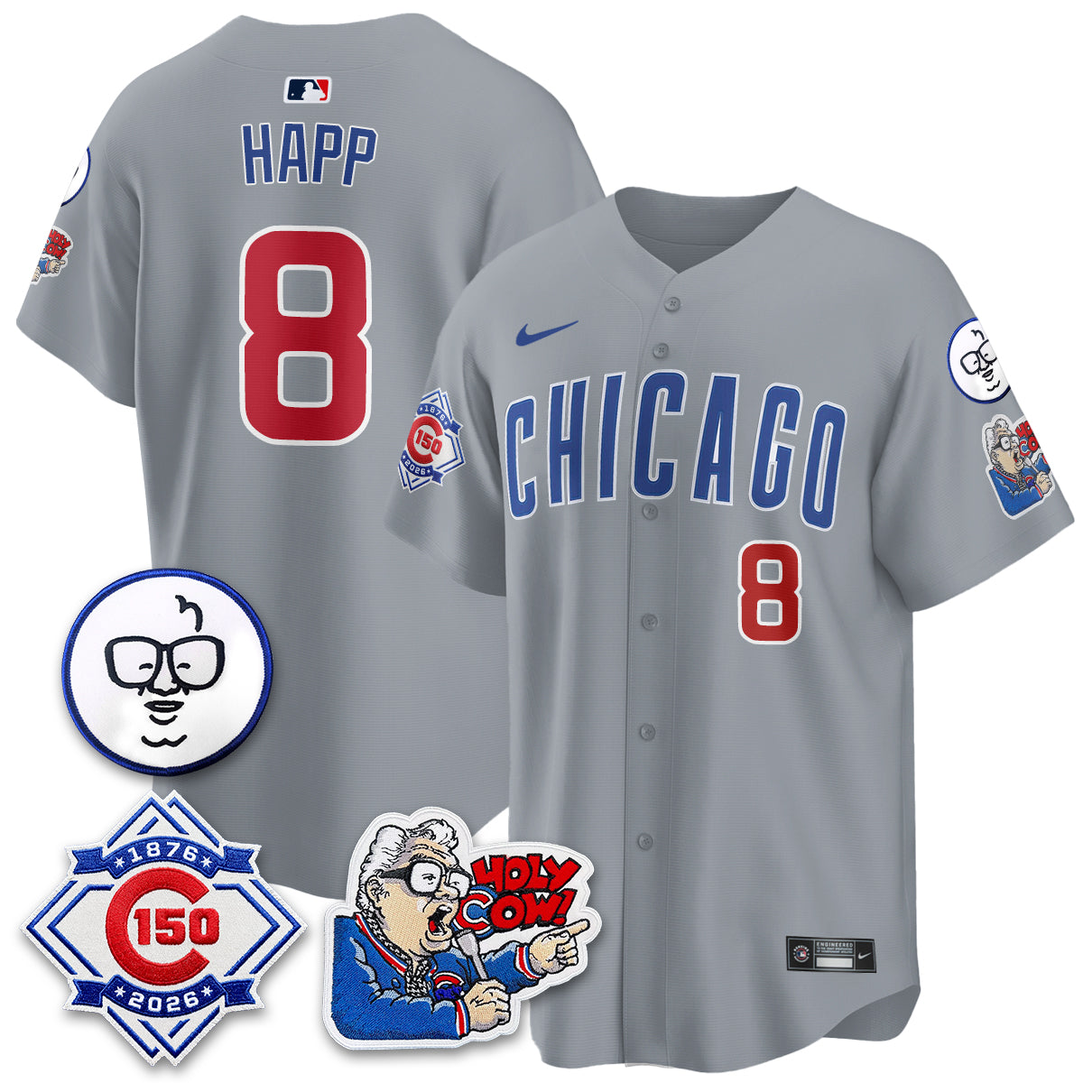 CHC 150th Anniversary Harry Caray Holy Cow Vapor Premier Limited Jersey - All Stitched V2-DTD