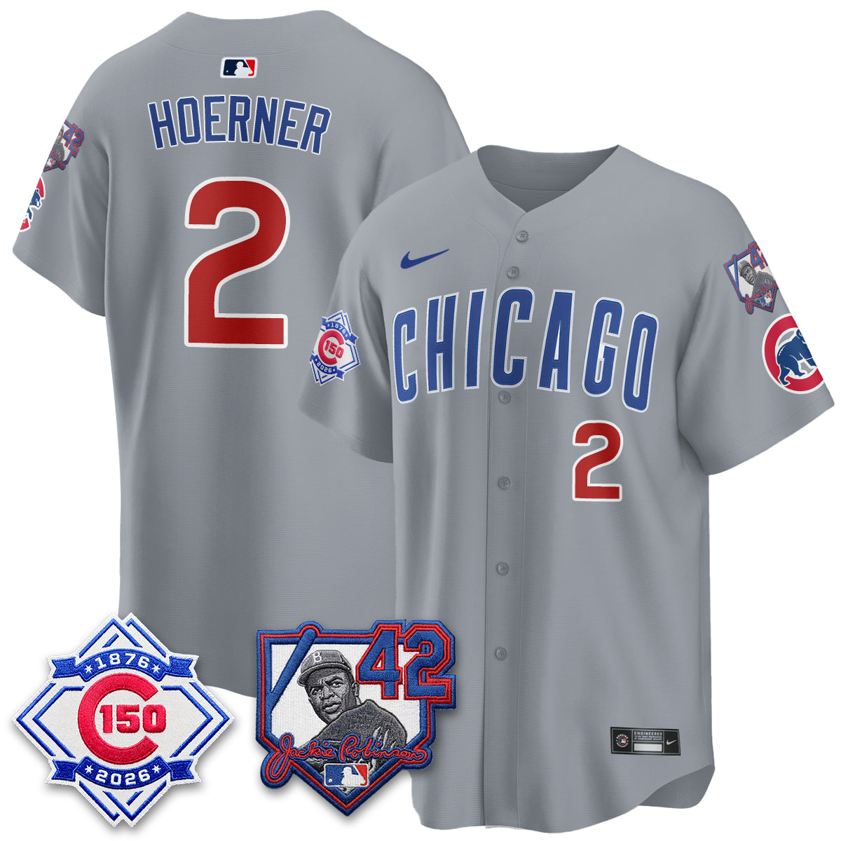 CHC 150th Anniversary & Jackie Robinson Day Patch Vapor Premier Limited Jersey - All Stitched-DTD