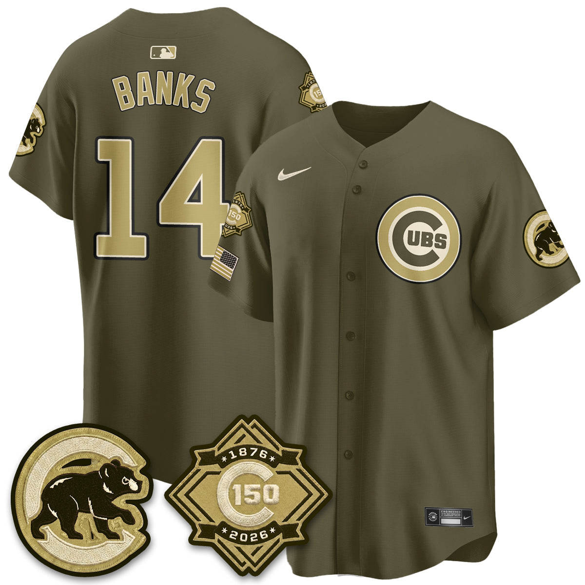 CHC New Era Olive 2026 Armed Forces Day Jersey -All Stitched-DTD