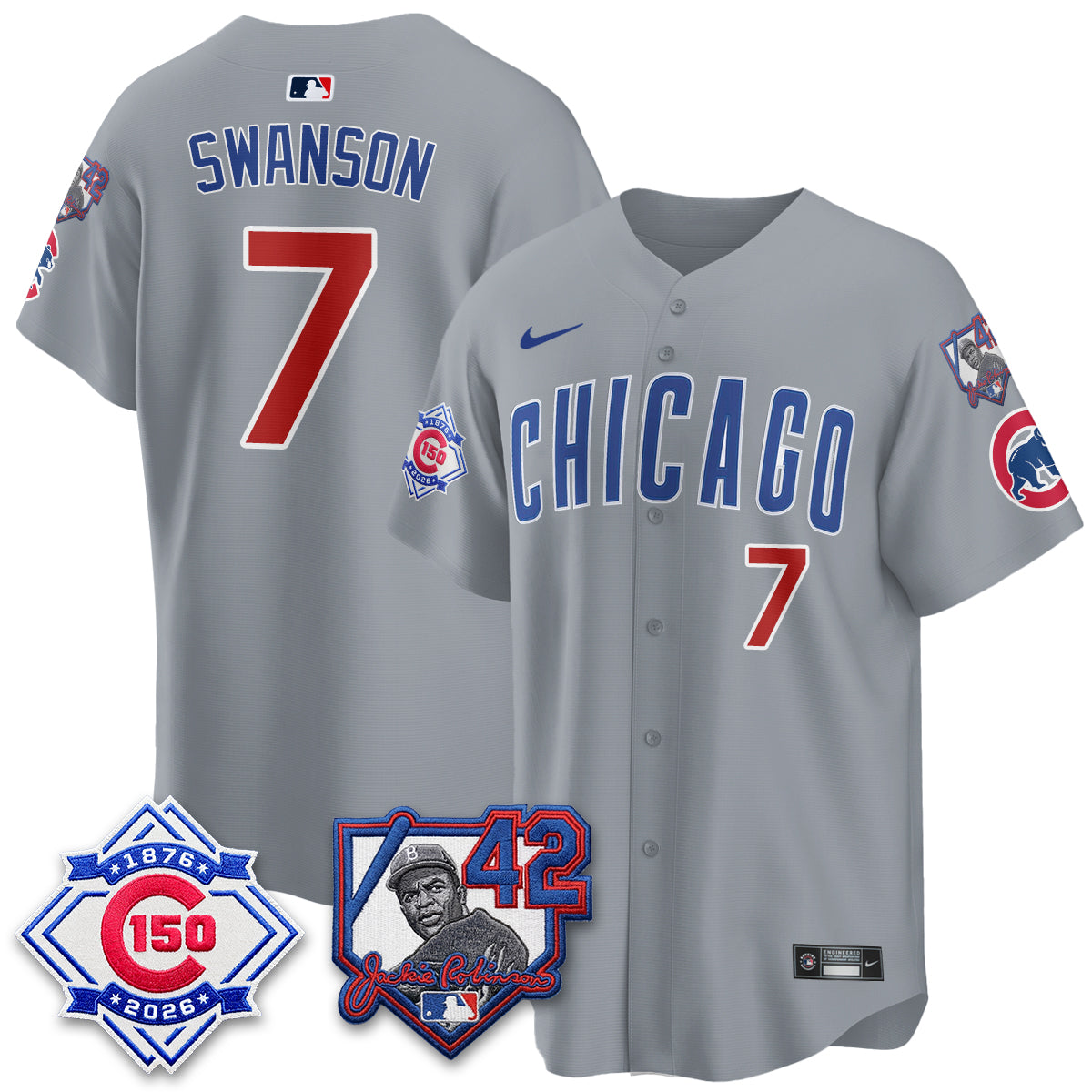 CHC 150th Anniversary & Jackie Robinson Day Patch Vapor Premier Limited Jersey - All Stitched-DTD