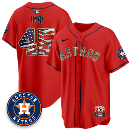 HOU 2026 Independence Day USA Vapor Limited Jersey - Stitched-DTD