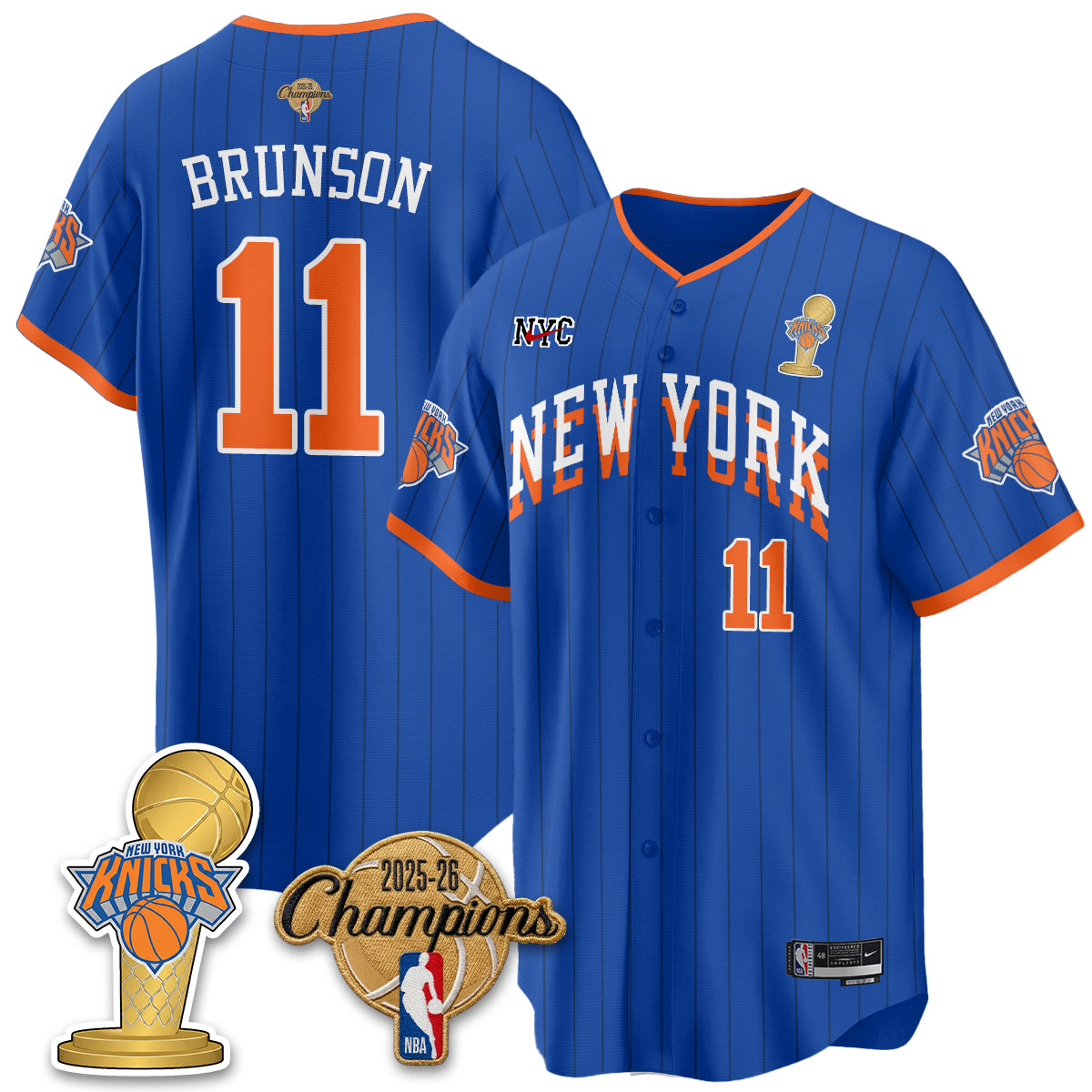 NYK 2026 NBA Champions Vapor Jersey - Stitched-DTD