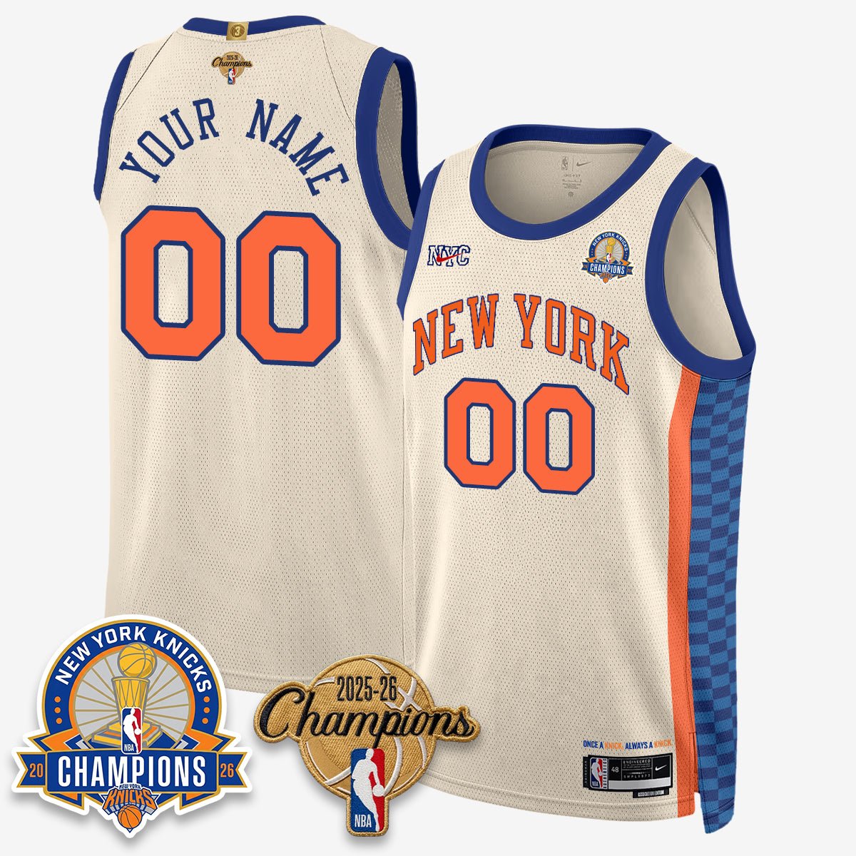 NYK 2026 Basketball Champions Special Edition Vapor Custom Jersey V2- Stitched-DTD