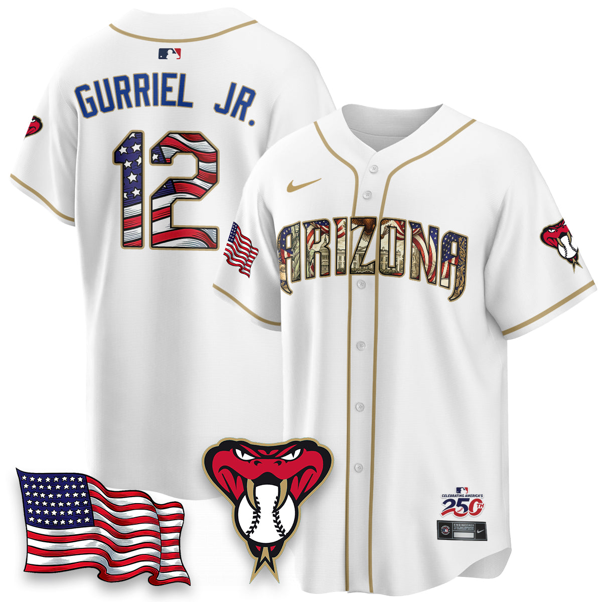 ARI 2026 Independence Day USA Vapor Limited Jersey - Stitched-DTD