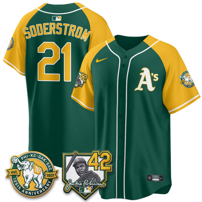 OAK 2026 Jackie Robinson Day - Celebrating 125 Years Limited Vapor Jersey - All Stitched-DTD