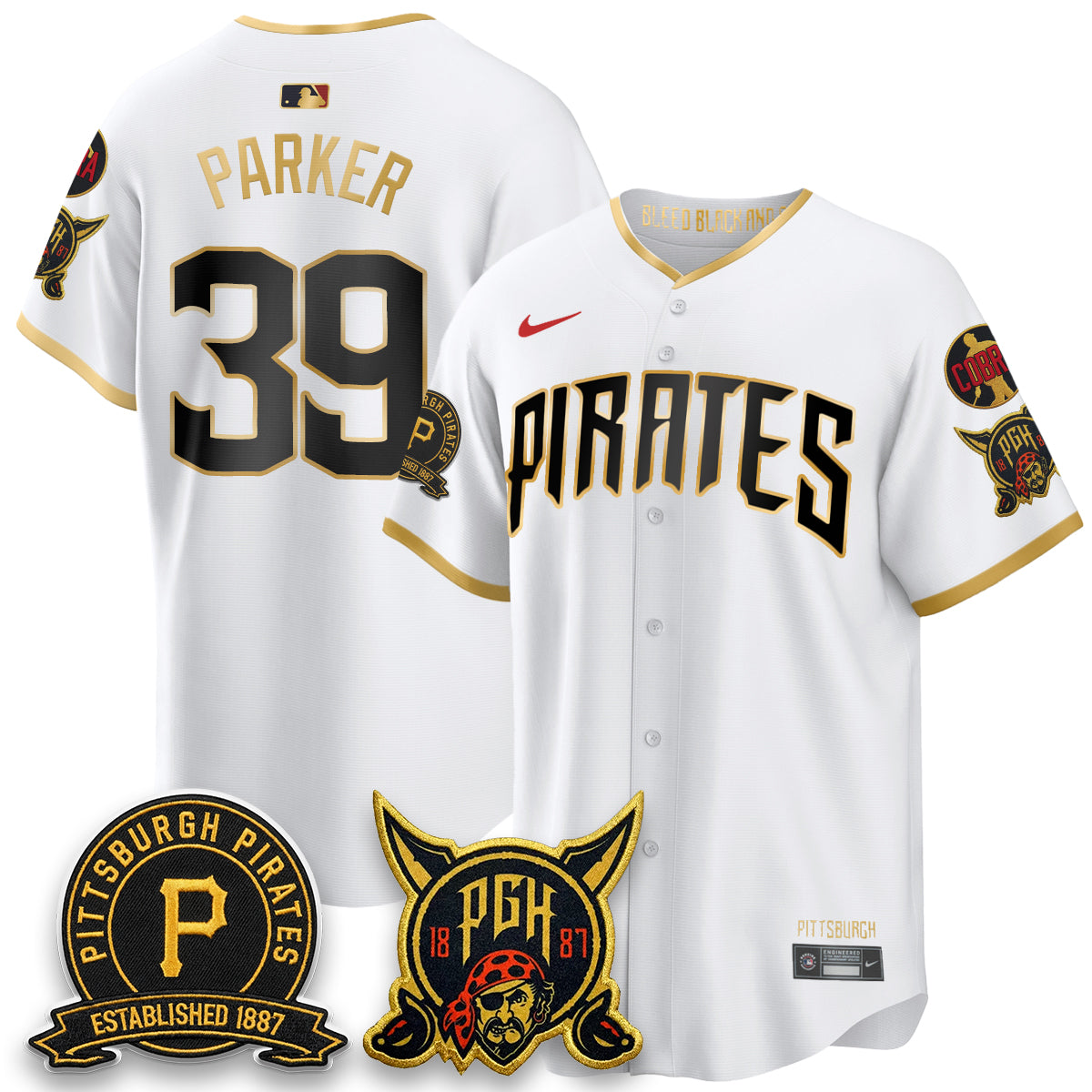 PIT 2026 City Connect Vapor Limited Jersey - Cobra & Est 1887 Patch - All Stitched-DTD