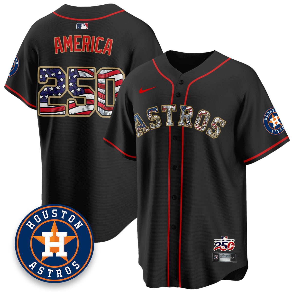 HOU 2026 Independence Day USA Vapor Limited Jersey - Stitched-DTD