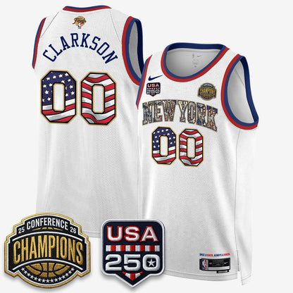 NYK 2026 NBA Eastern Conference Champions x Fourth of July Vapor Jersey - Stitched-DTD