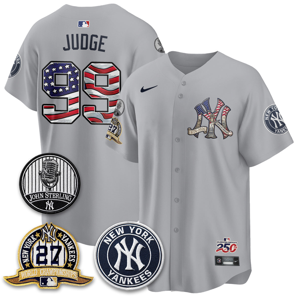 NYY Independence Day USA Vapor Limited Jersey - Stitched-DTD