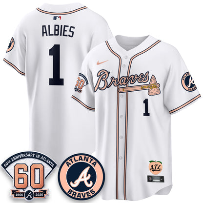 ATL 60th Anniversary Peach Edition Vapor Premier Limited Jersey - All Stitched-DTD