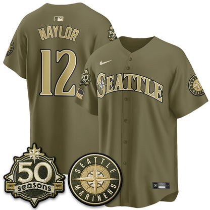 SEA New Era Olive 2026 Armed Forces Day Jersey - All Stitched-DTD
