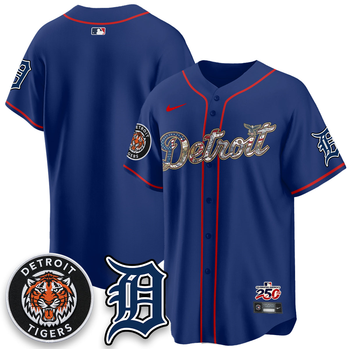 DET 2026 Independence Day USA Vapor Limited Jersey - Stitched-DTD
