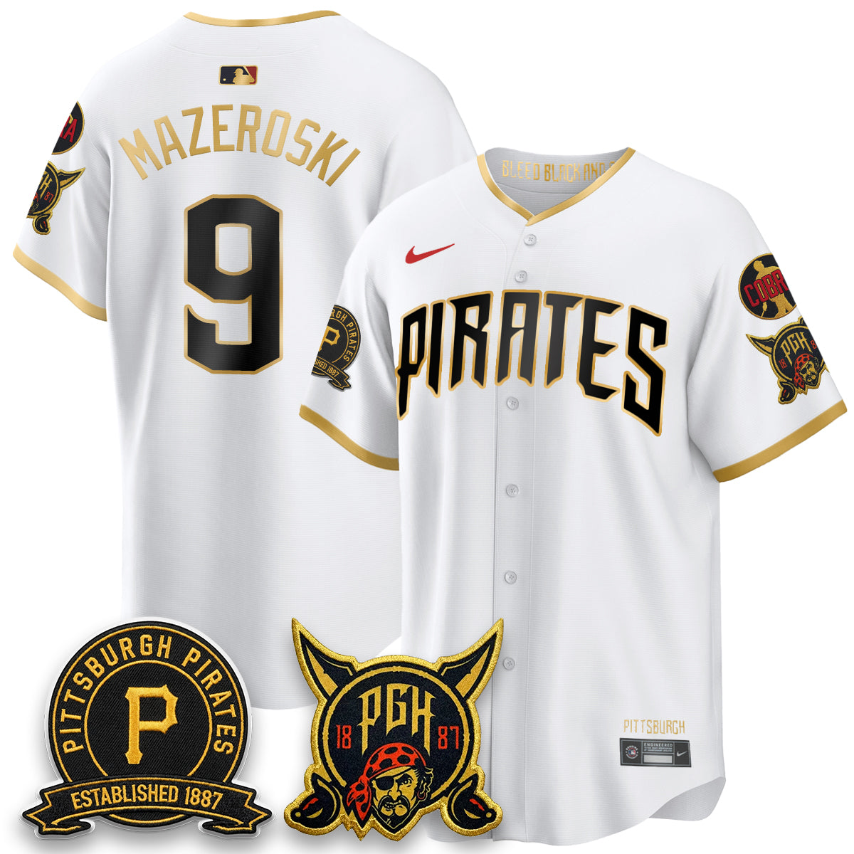 PIT 2026 City Connect Vapor Limited Jersey - Cobra & Est 1887 Patch - All Stitched-DTD