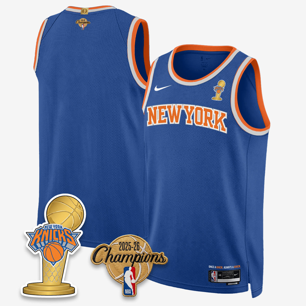 NYK 2026 Basketball Champions Vapor Jersey - Stitched-DTD