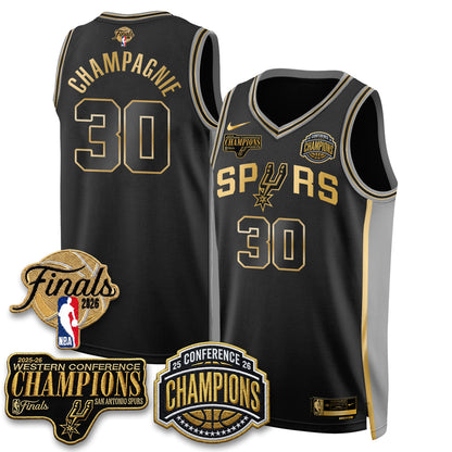 SAS 2026 NBA Western Conference Champions Vapor Special Edition Jersey - Stitched-DTD