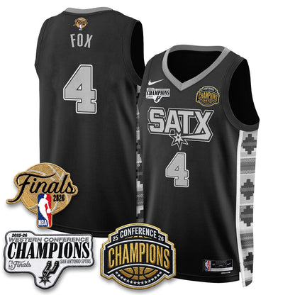 SAS 2026 NBA Western Conference Champions Vapor Jersey - Stitched-DTD
