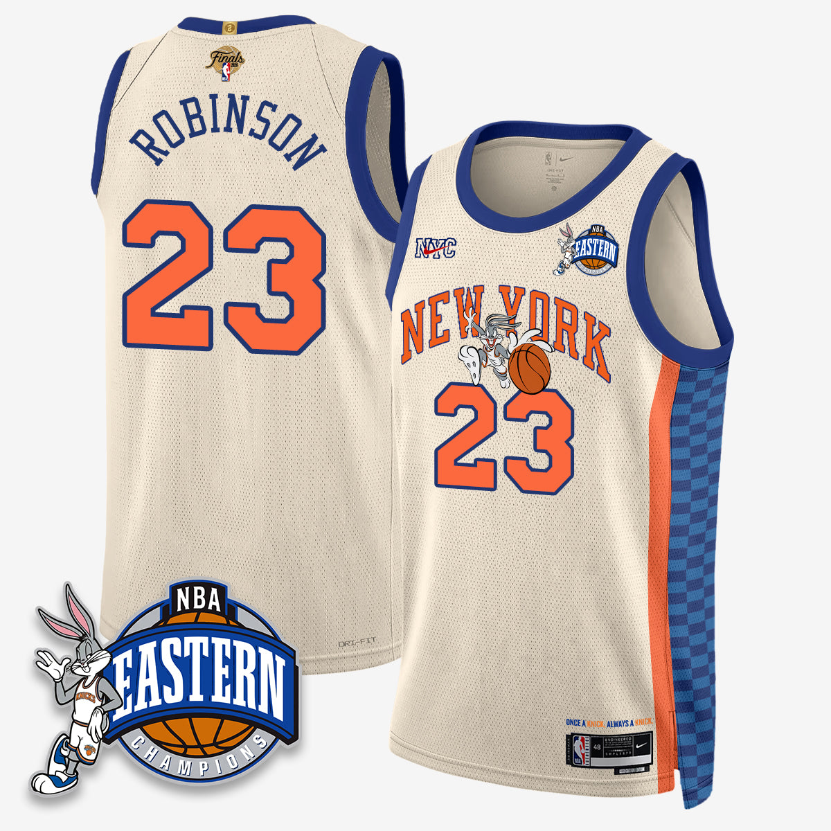 NYK 2026 NBA Finals x Bunny Vapor Jersey - Stitched-DTD