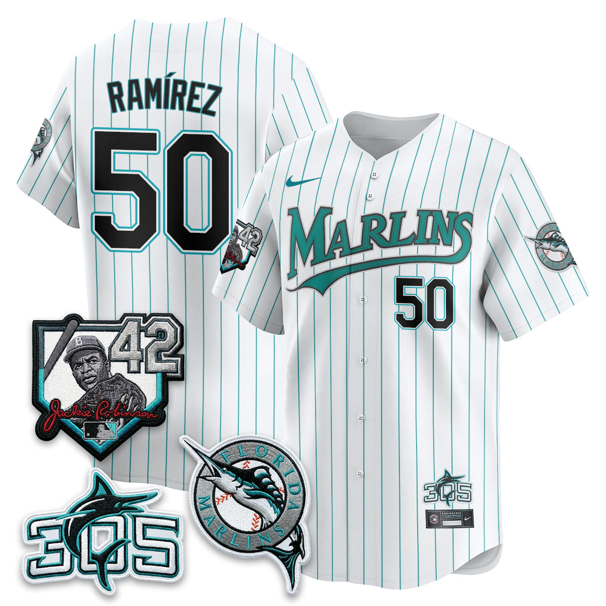 MIA 2026 Throwback Jackie Robinson New Era Vapor Limited Jersey - All Stitched-DTD