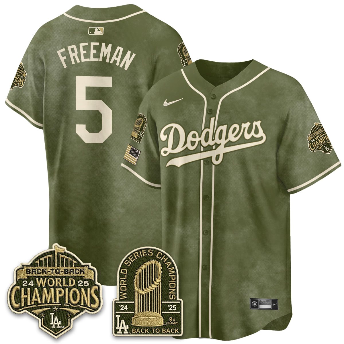 LAD New Era Olive 2026 Armed Forces Day Jersey -All Stitched-DTD