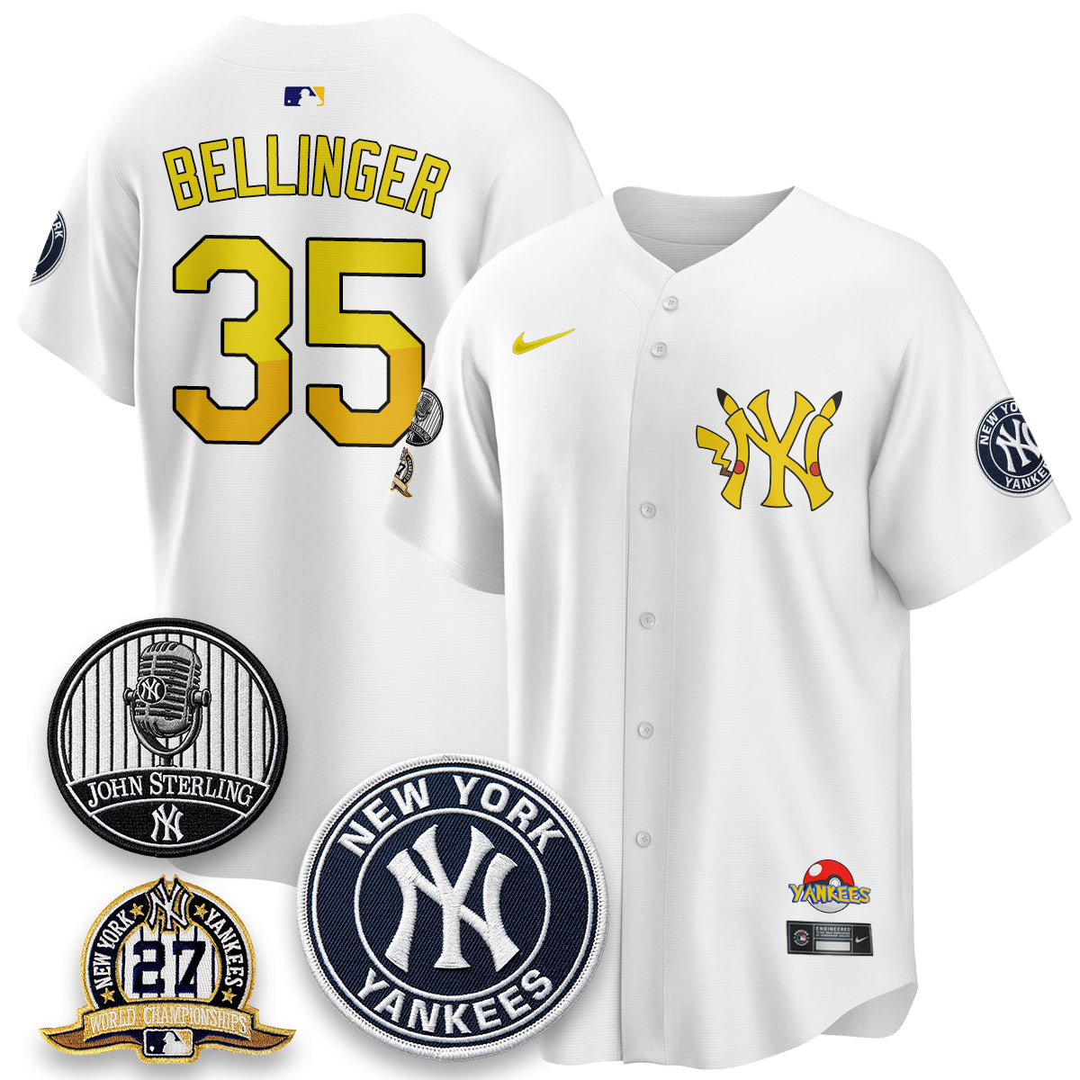 NYY x PKM Cartoon Limited Jersey -  Stitched-DTD