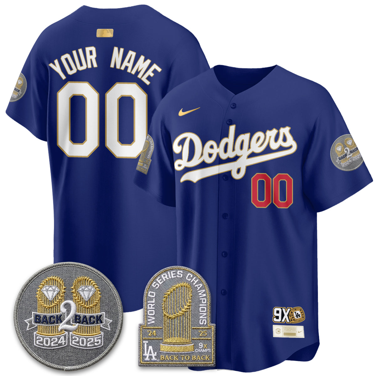 LAD Vapor Limited Jersey - Back to Back Champion - All Stitched-DTD