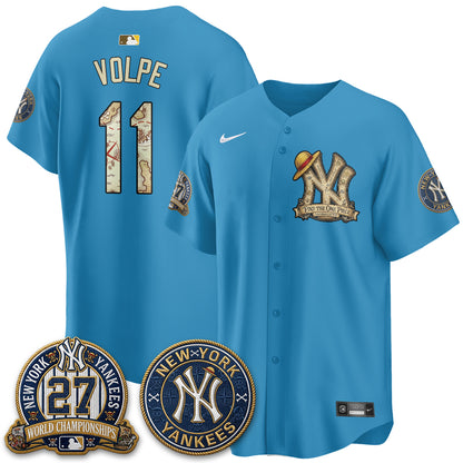 NYY x OP Japanese Cartoon Limited Jersey -  Stitched-DTD