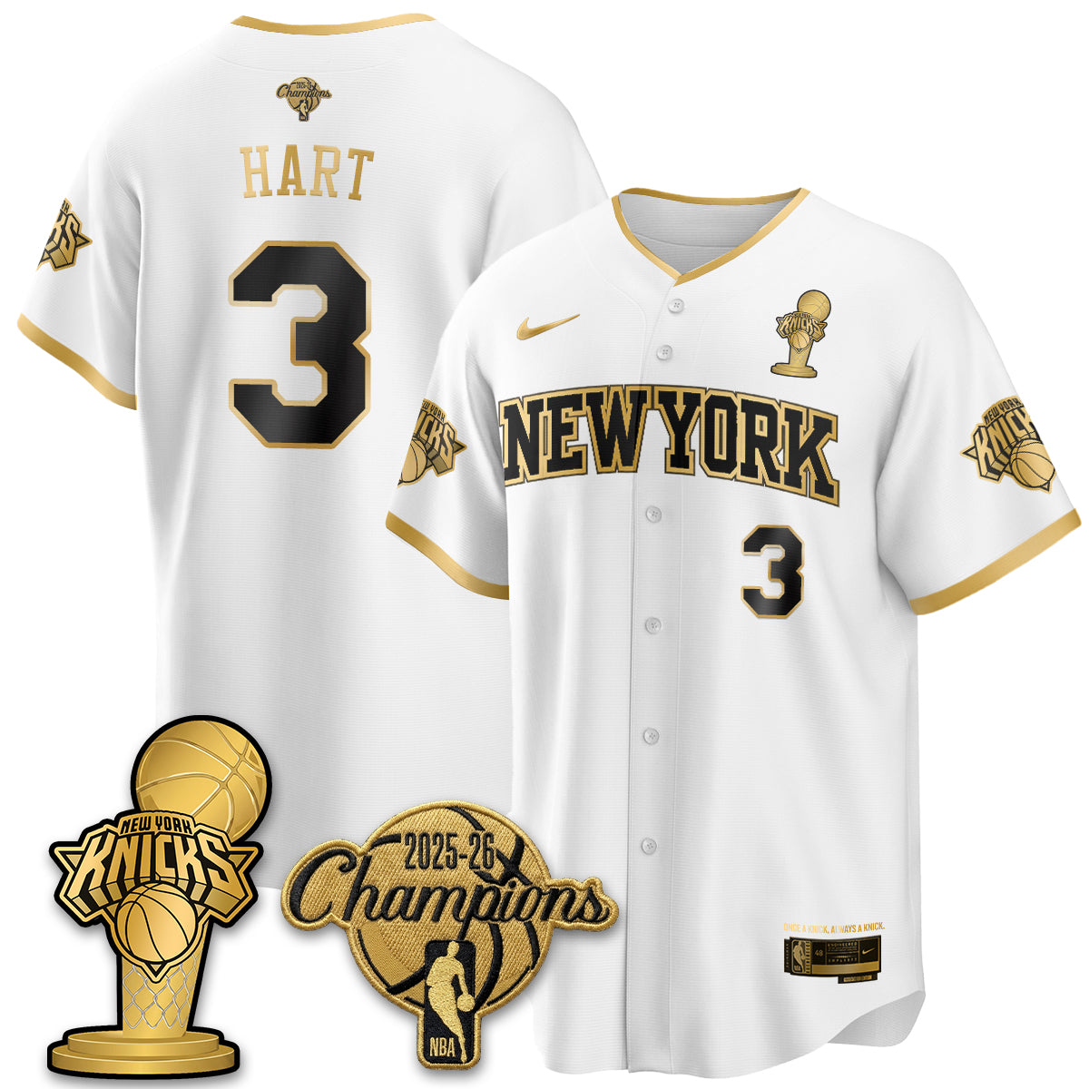 NYK 2026 NBA Champions Vapor Jersey - Stitched-DTD