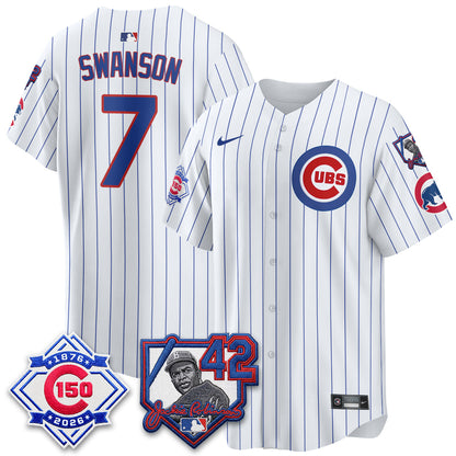 CHC 150th Anniversary & Jackie Robinson Day Patch Vapor Premier Limited Jersey - All Stitched-DTD