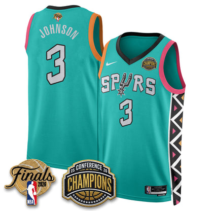 SAS 2026 NBA Western Conference Champions Vapor City Edition Jersey - Stitched-DTD