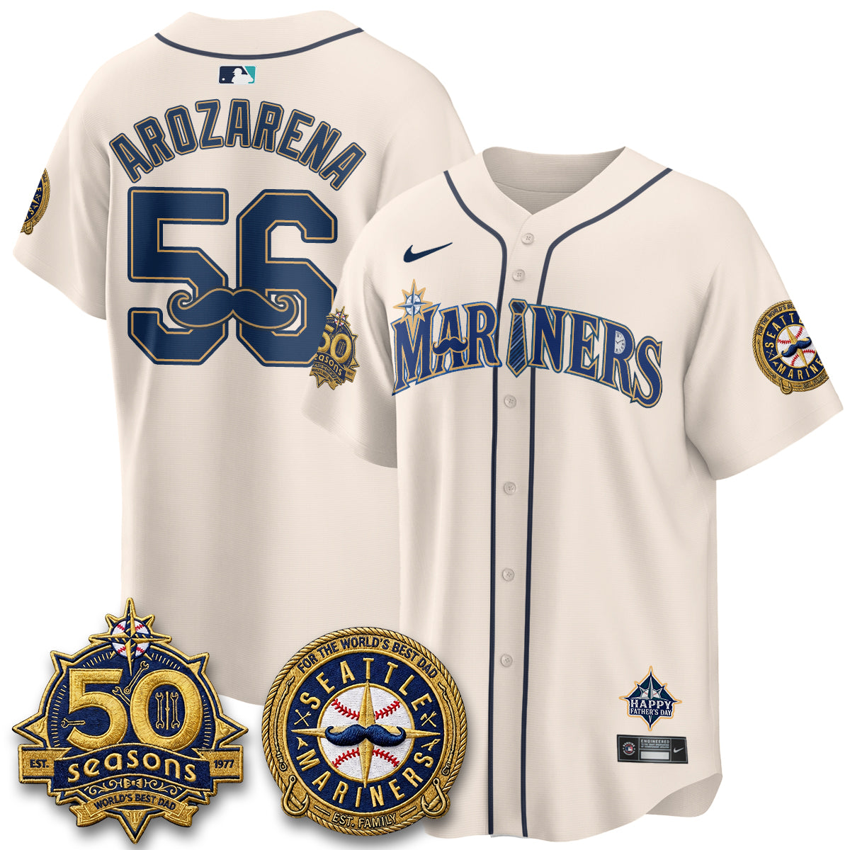 SEA Happy Father's Day Vapor Jersey - Stitched-DTD