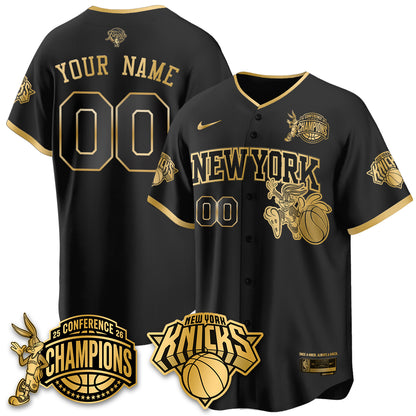 NYK 2026 NBA Finals x Bunny Vapor Custom Jersey V2- Stitched-DTD