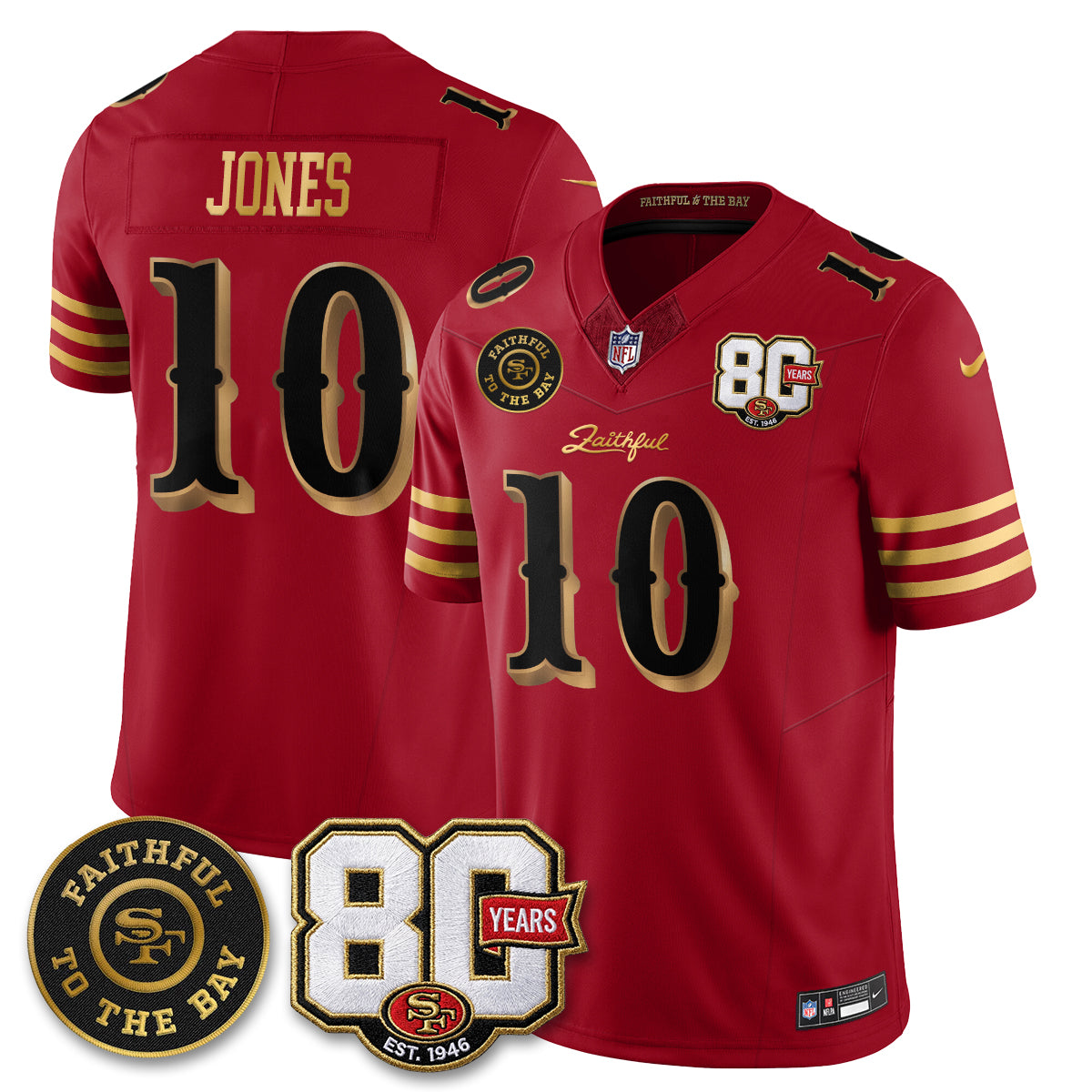 SF “Rivalries” Vapor Limited Jersey - Faithful To The Bay Patch - All Stitched-DTD