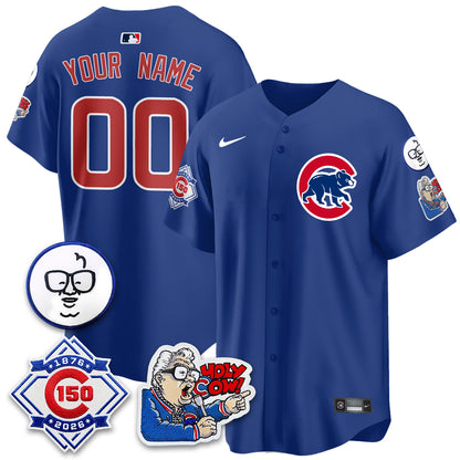 CHC 150th Anniversary Harry Caray Holy Cow Vapor Premier Limited Custom Jersey - All Stitched V2-DTD