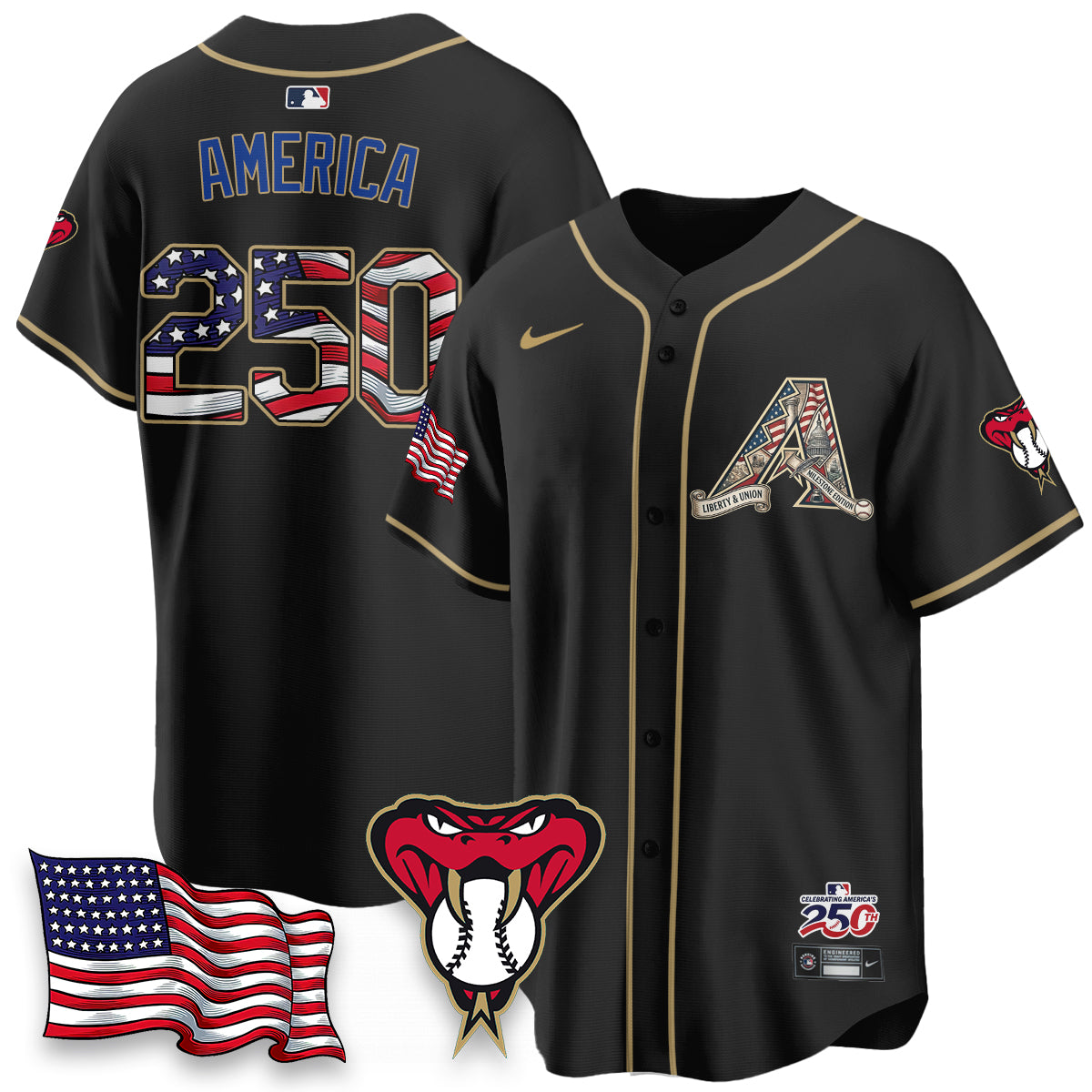 ARI 2026 Independence Day USA Vapor Limited Jersey - Stitched-DTD