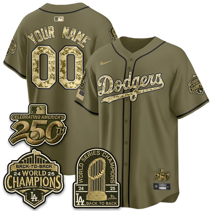 LAD Military Appreciation Game Day Custom Jersey V2 - Stitched-DTD