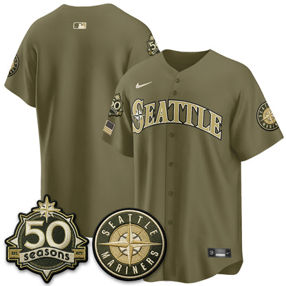 SEA New Era Olive 2026 Armed Forces Day Jersey - All Stitched-DTD