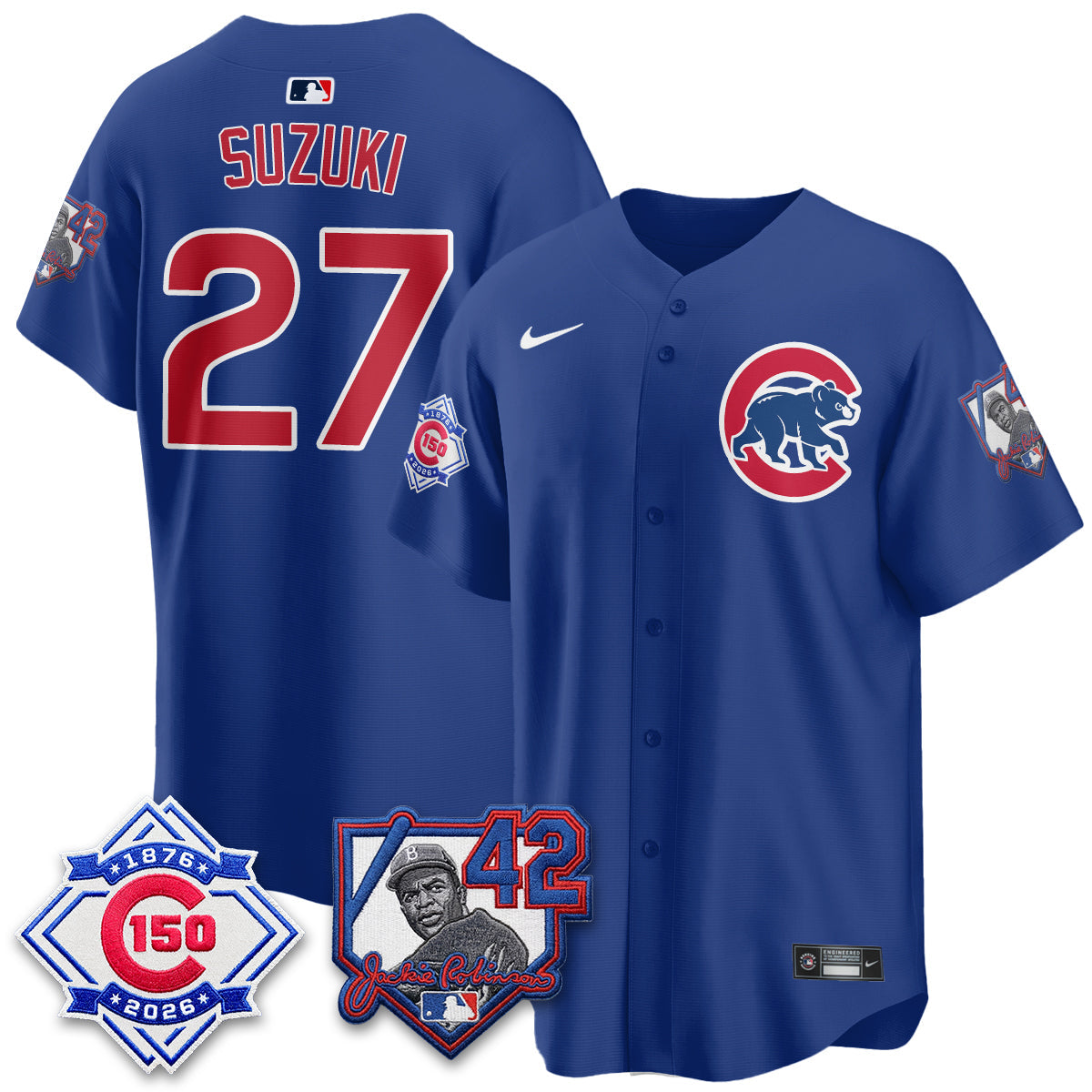 CHC 150th Anniversary & Jackie Robinson Day Patch Vapor Premier Limited Jersey - All Stitched-DTD