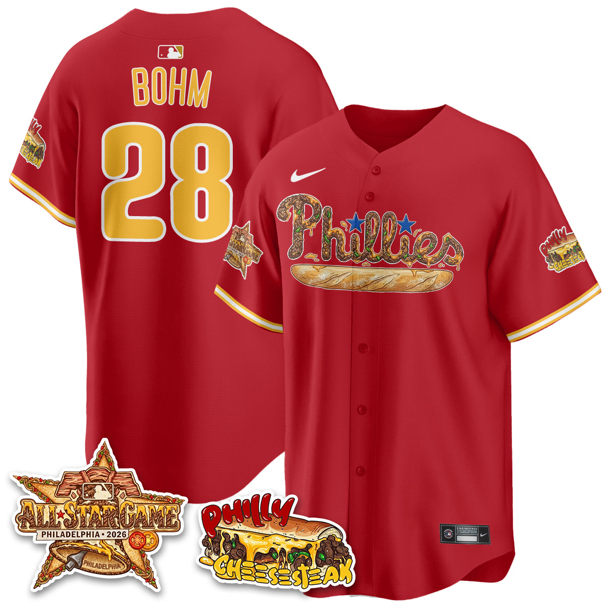 Philadelphia Phillies Cheesesteak Edition Vapor Limited Jersey - Stitched-DTD