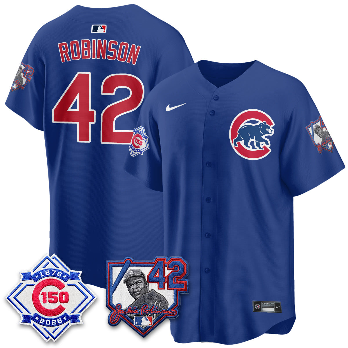 CHC 150th Anniversary & Jackie Robinson Day Patch Vapor Premier Limited Jersey - All Stitched-DTD