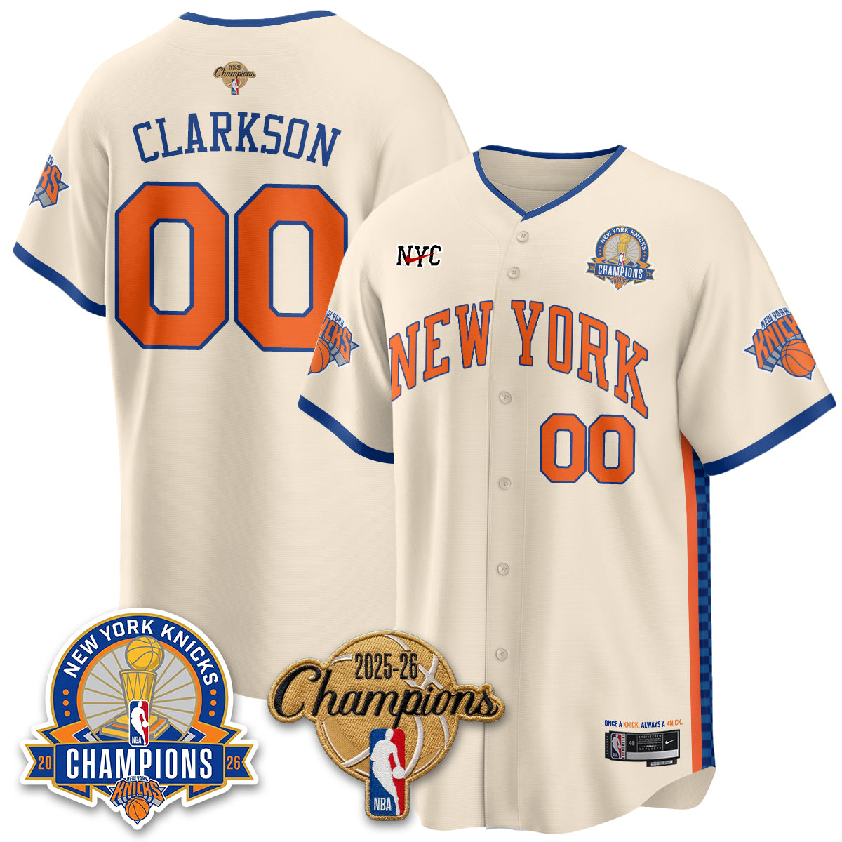 NYK 2026 NBA Champions Special Edition Vapor Jersey V2- Stitched-DTD