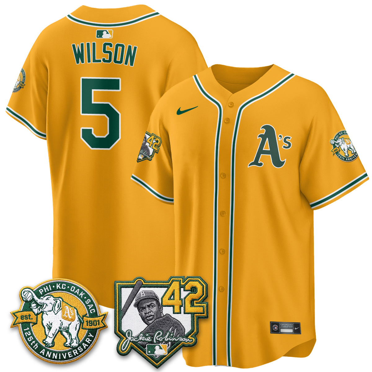 OAK 2026 Jackie Robinson Day - Celebrating 125 Years Limited Vapor Jersey - All Stitched-DTD
