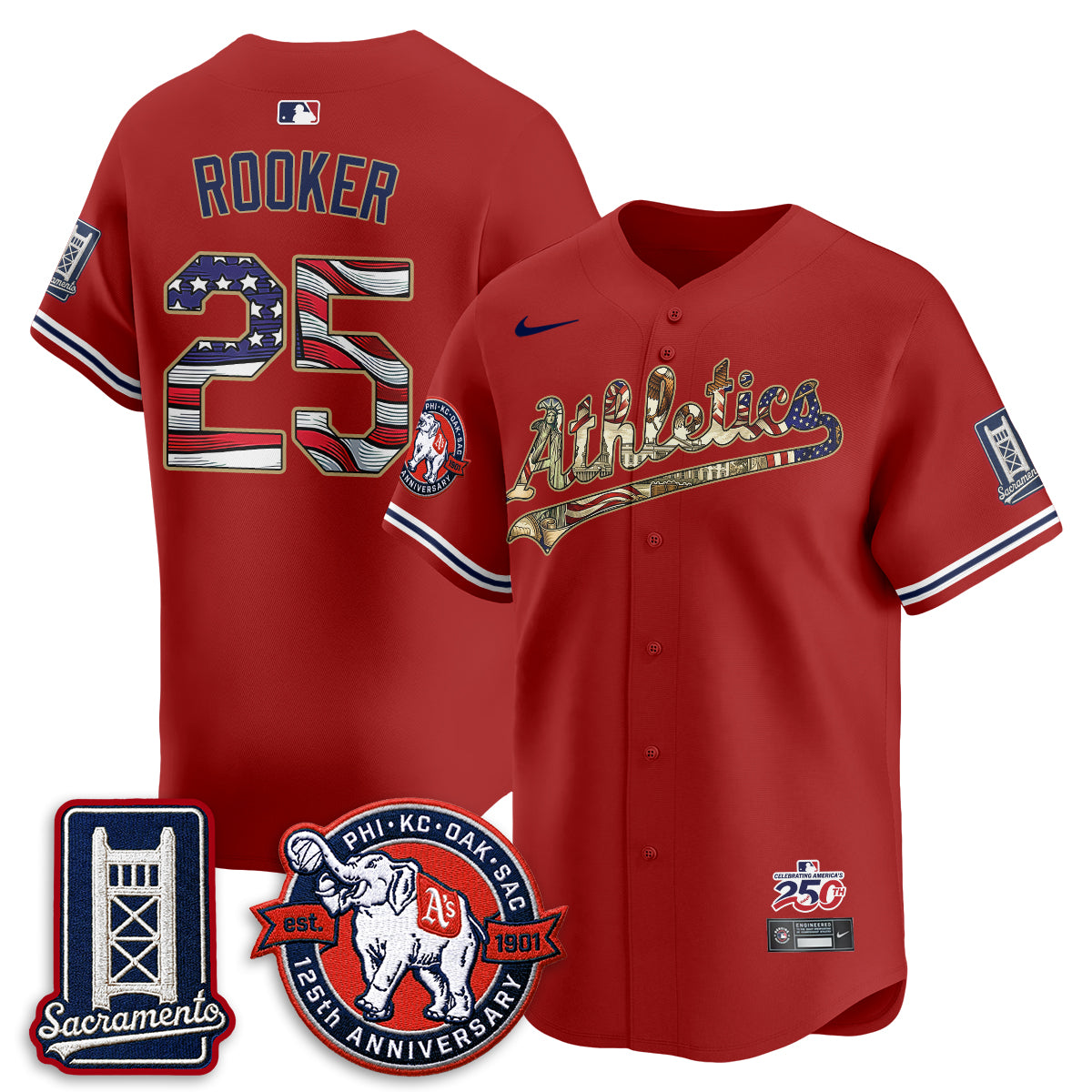 OAK  2026 Independence Day USA Vapor Jersey - Stitched-DTD