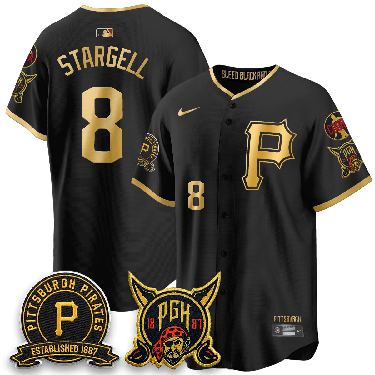 PIT Vapor Limited Jersey - Cobra & Est 1887 Patch - All Stitched-DTD