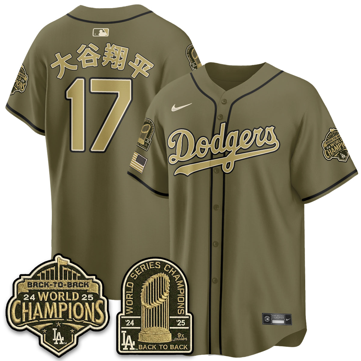 LAD New Era Olive 2026 Armed Forces Day Jersey -All Stitched-DTD