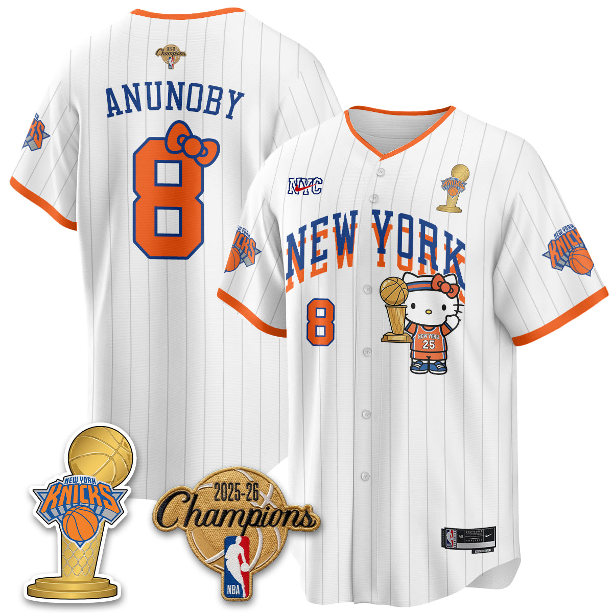 NYK 2026 NBA Champions x Meow Kitty Vapor Jersey - Stitched-DTD