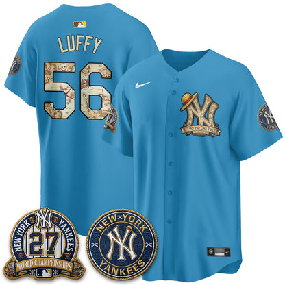 NYY x OP Japanese Cartoon Limited Jersey -  Stitched-DTD