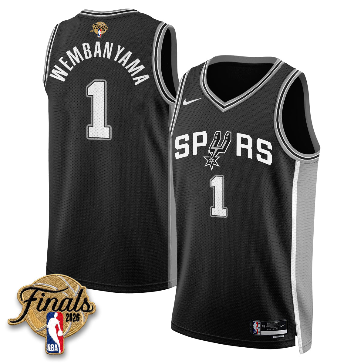 SAS 2026 NBA Western Conference Champions Vapor Jersey V2- Stitched-DTD
