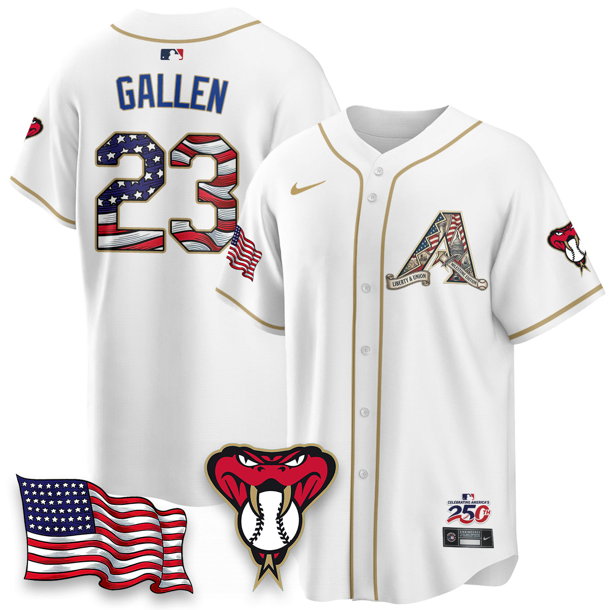 ARI 2026 Independence Day USA Vapor Limited Jersey - Stitched-DTD
